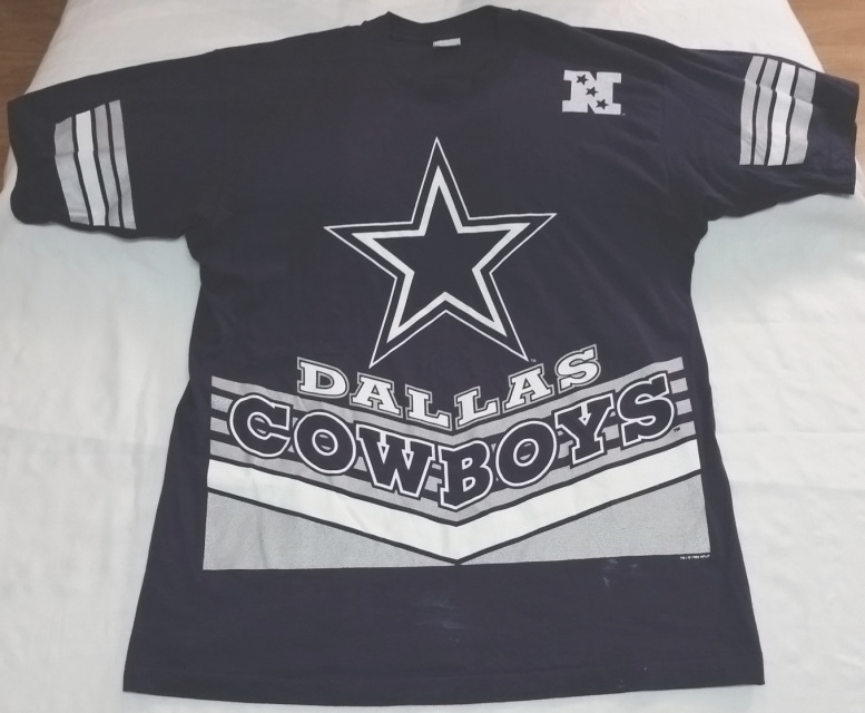 1995 NFL Dallas Cowboys Front/Back Graphic T-shirt by Salem